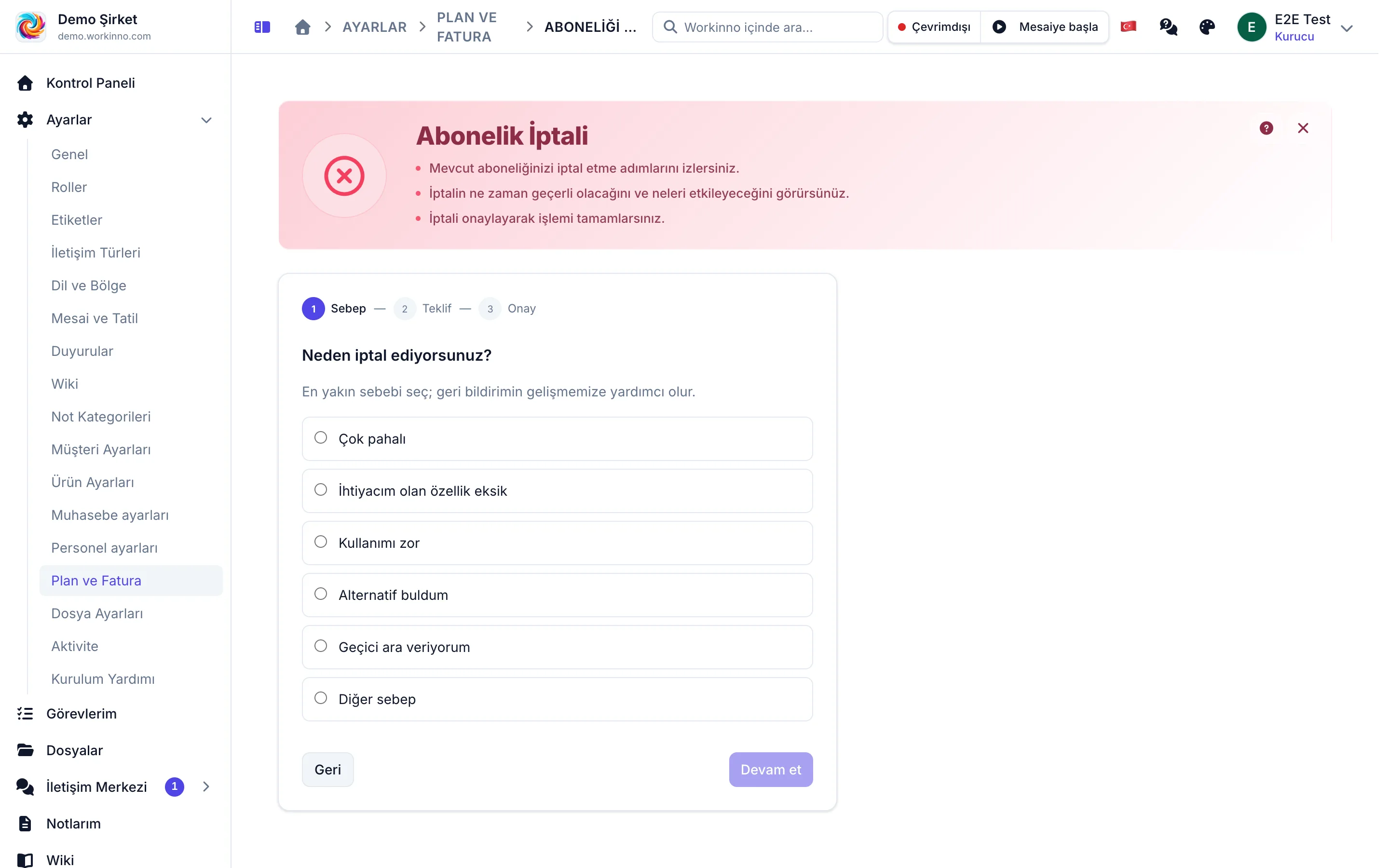 Abonelik iptali adımları