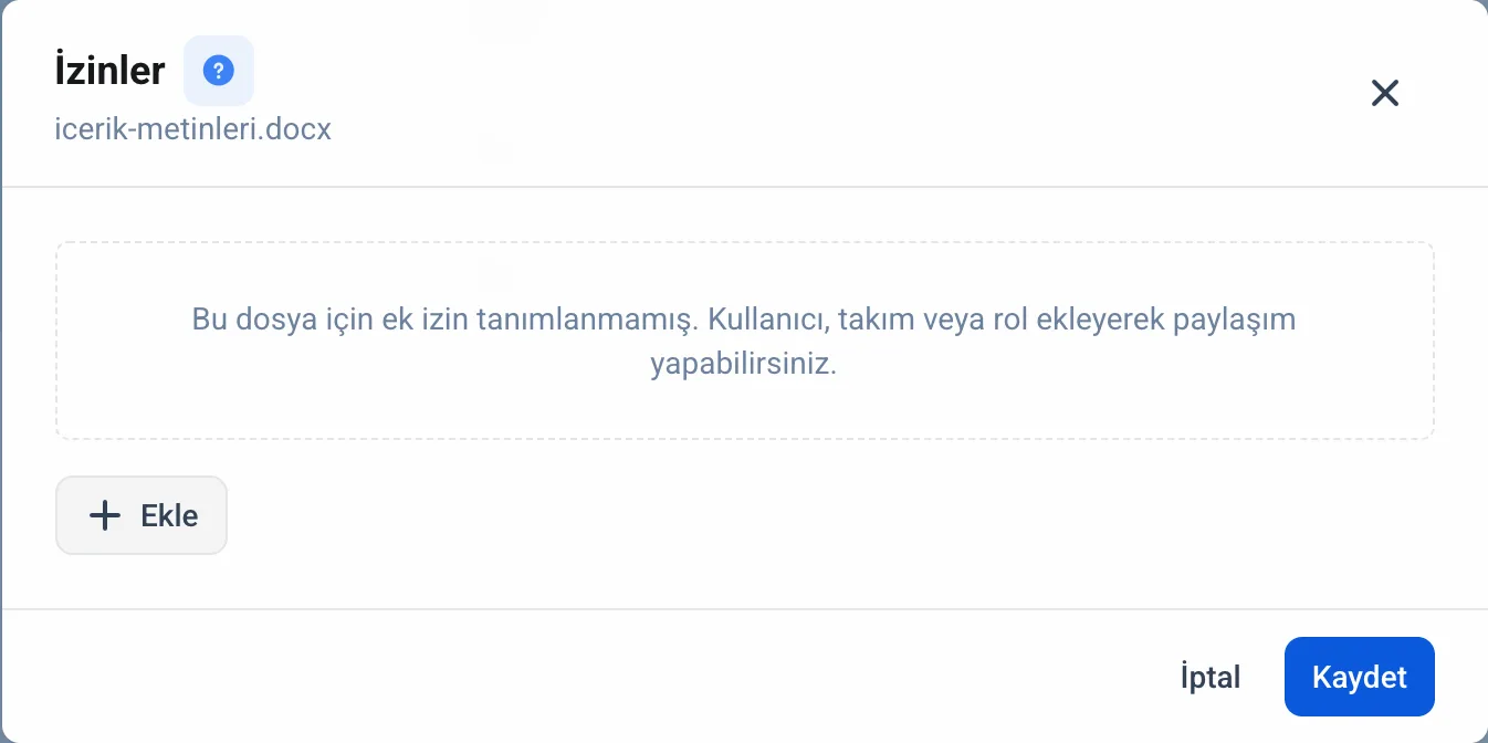 Boş izin listesi