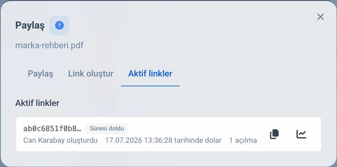 Aktif linkler