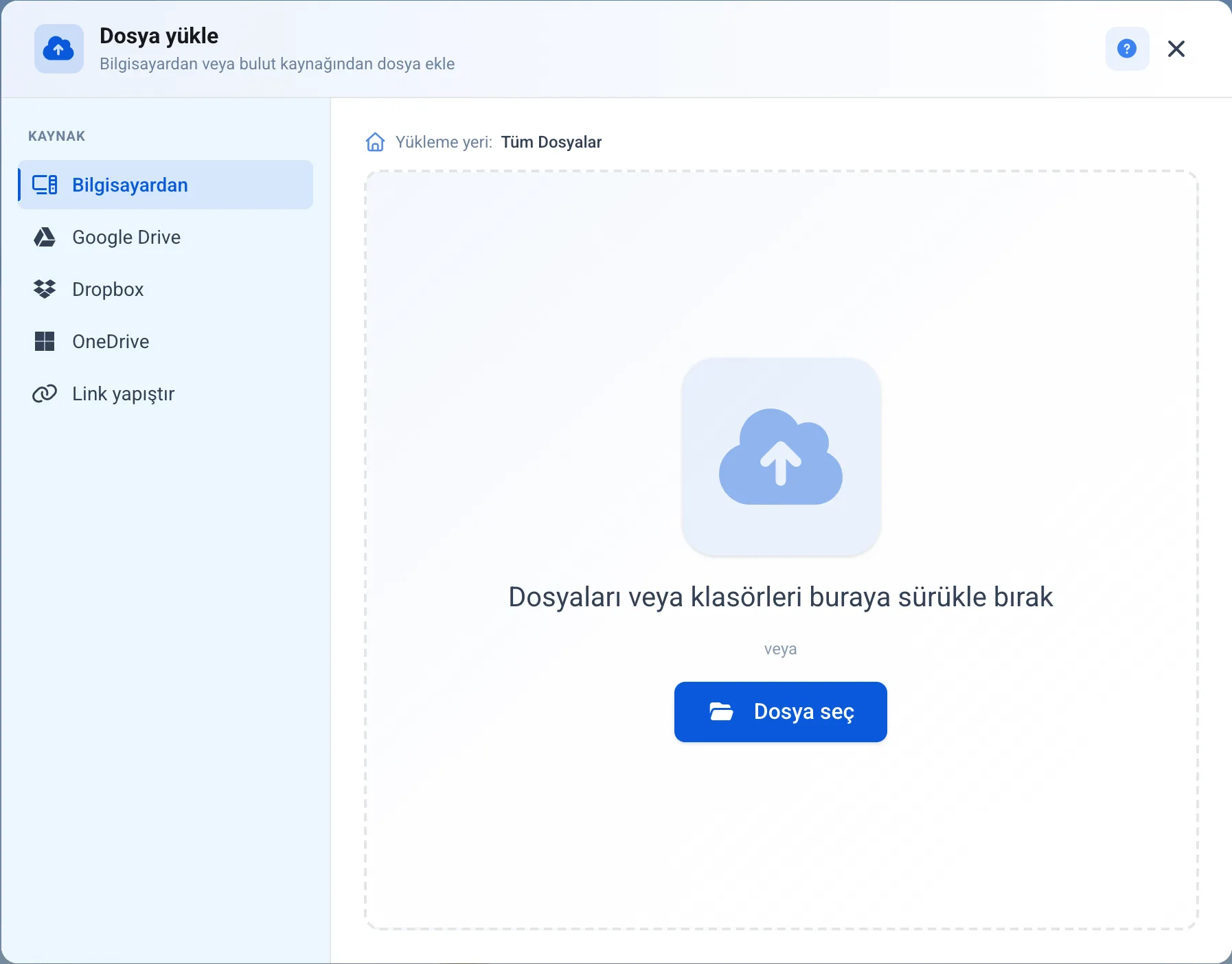Yükleme penceresi