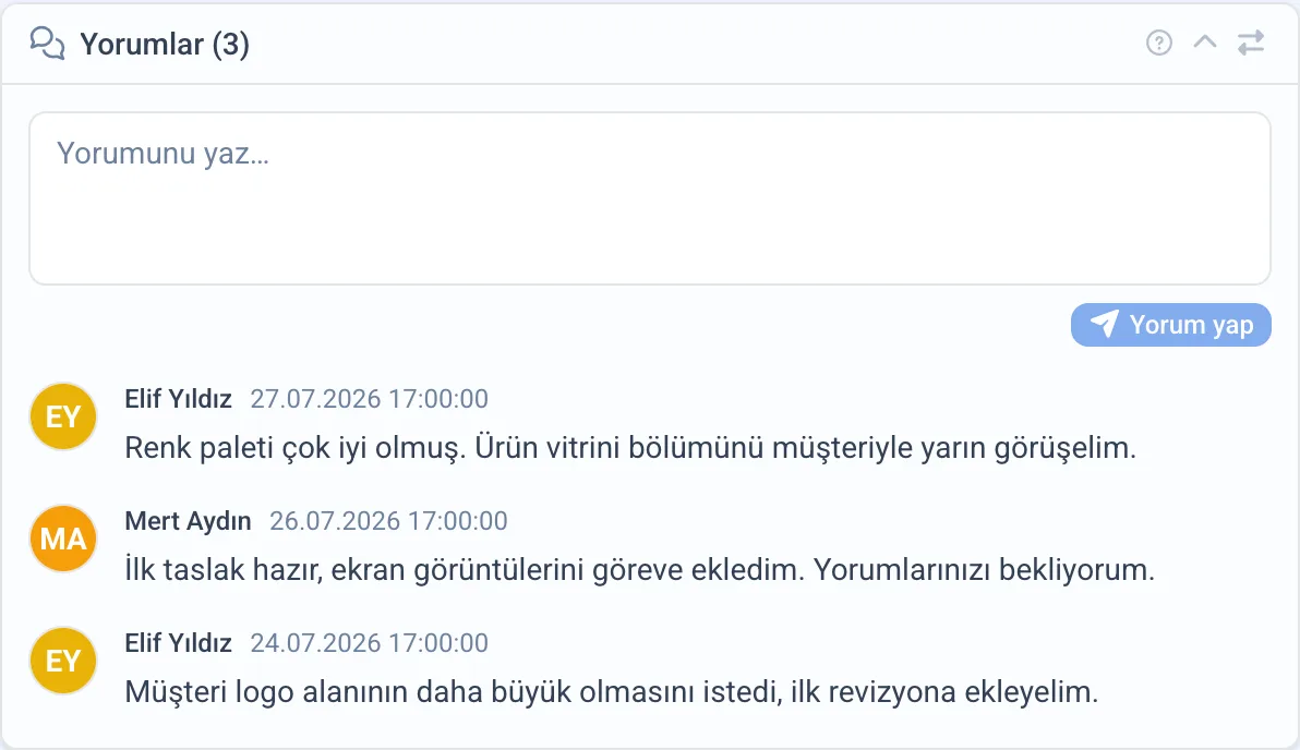 Görev yorumları