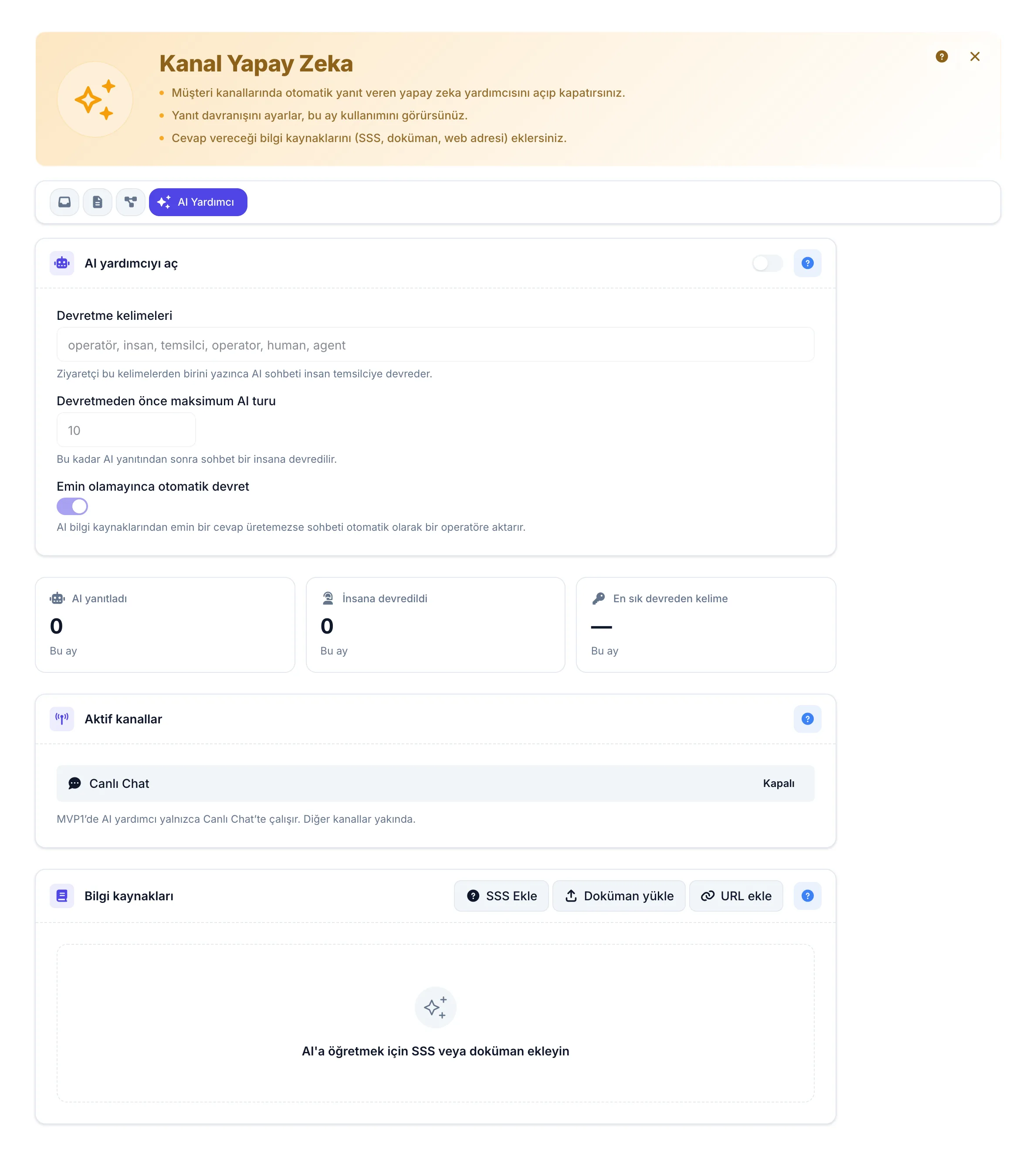 Kanal yapay zekası