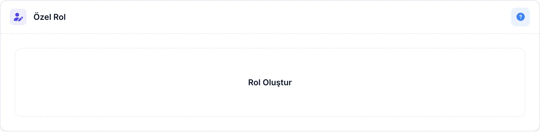 Özel roller bölümü