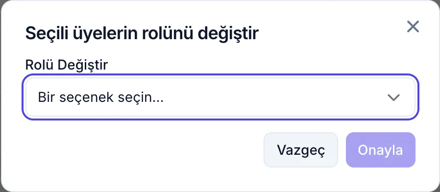 Toplu rol değiştirme