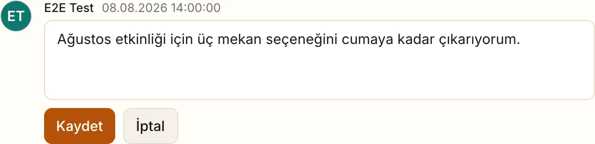Yorum düzenleme